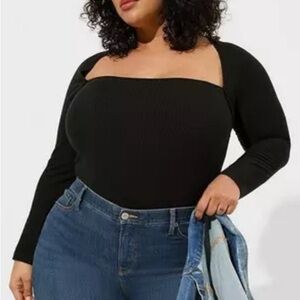 Torrid 4 Super Soft Rib Bolero Bodysuit